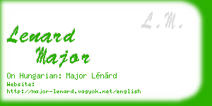 lenard major business card